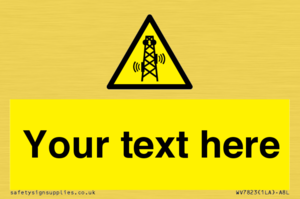 Custom warning RF radiation transmitter
